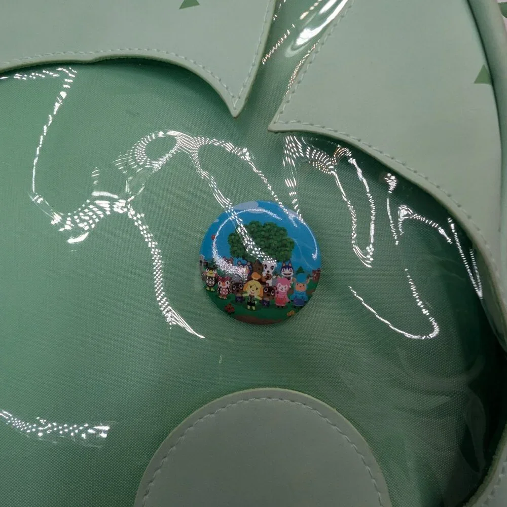 Bioworld Animal Crossing Leaf Ita Mini Backpack with Removable Pin Green
